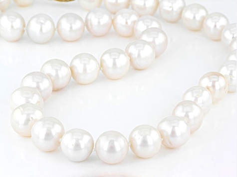 White Cultured Freshwater Pearl 14k Yellow Gold 18-Inch Necklace