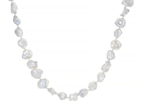 White Cultured Freshwater Pearl Endless Strand Necklace