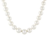 Genusis™ White Cultured Freshwater Pearl Rhodium Over Sterling Silver Necklace