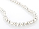 Genusis™ White Cultured Freshwater Pearl Rhodium Over Sterling Silver Necklace