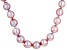 Purple Cultured Kasumiga Pearl Rhodium Over Sterling Silver Necklace