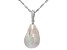 Genusis™ White Cultured Freshwater Pearl Rhodium Over Sterling Silver Pendant And Chain