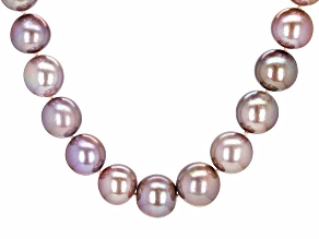 Genusis™ Purple Cultured Freshwater Pearl Rhodium Over Sterling Silver Necklace