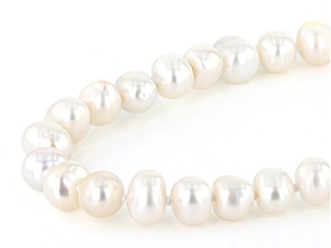 White Cultured Freshwater Pearl Endless Strand Necklace