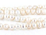 White Cultured Freshwater Pearl Endless Strand Necklace