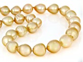 Golden Cultured South Sea Pearl 14k Yellow Gold Necklace