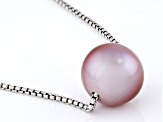 Genusis™ Purple Cultured Freshwater Pearl Rhodium Over Sterling Silver Necklace