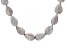 Platinum Cultured Freshwater Pearl Rhodium Over Sterling Silver 20 Inch Necklace