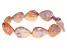 Peach Cultured Freshwater Coin Pearl Stretch Bracelet