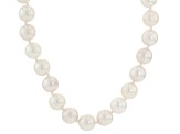 White Cultured Japanese Akoya Pearl 14k Yellow Gold Necklace