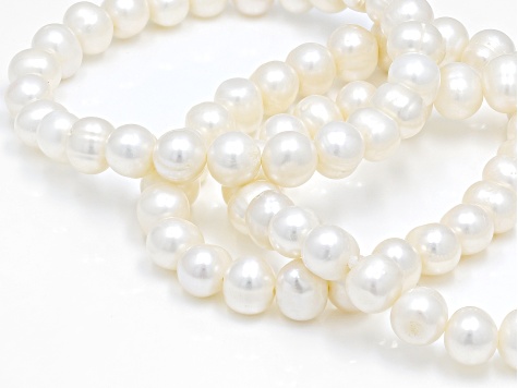 White Cultured Freshwater Pearl Stretch Bracelet Set Of Three - SPL553A ...