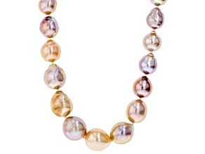 Genusis™ Multi-Color Cultured Freshwater Pearl Rhodium Over Sterling Silver Necklace
