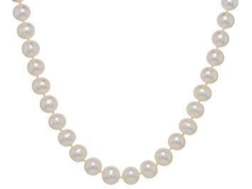 Picture of Genusis™ White Cultured Freshwater Pearl Rhodium Over Sterling Silver Necklace