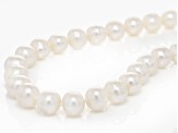 Genusis™ White Cultured Freshwater Pearl Rhodium Over Sterling Silver Necklace