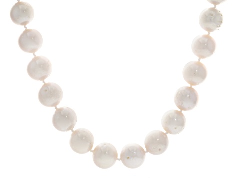 Genusis™ White Cultured Freshwater Pearl Rhodium Over Sterling Silver 20 Inch Necklace