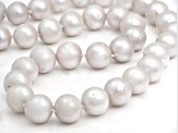 Genusis™ White Cultured Freshwater Pearl Rhodium Over Sterling Silver 20 Inch Necklace