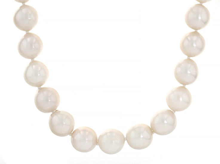Genusis™ White Cultured Freshwater Pearl Rhodium Over