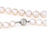 Genusis™ White Cultured Freshwater Pearl Rhodium Over Sterling Silver 20 Inch Strand Necklace