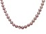 Pink Cultured Freshwater Pearl Rhodium Over Sterling Silver Necklace