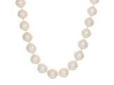 White Cultured Freshwater Pearl 14K Yellow Gold Necklace
