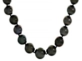 Black Cultured Tahitian Pearl Rhodium Over 14k White Gold 18 Inch Necklace