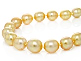 Golden Cultured South Sea Pearl 18k Yellow Gold Over Sterling Silver ...