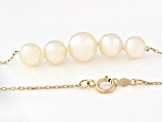White Cultured Japanese Akoya Pearl 14k Gold Necklace