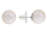 White Cultured Freshwater Pearl Sterling Silver Earrings