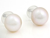 White Cultured Freshwater Pearl Sterling Silver Earrings