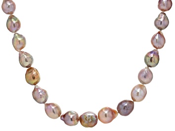 Picture of Genusis™ Multicolor Cultured Freshwater Pearl Rhodium Over Sterling Silver Necklace