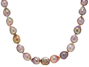 Genusis™ Multicolor Cultured Freshwater Pearl Rhodium Over Sterling Silver Necklace