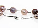 Genusis™ Multicolor Cultured Freshwater Pearl Rhodium Over Sterling Silver Necklace