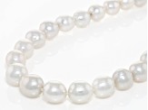 Genusis™ White Cultured Freshwater Pearl Rhodium Over Sterling Silver Necklace