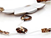 South Sea Tiger Cowrie Mother-of-Pearl Rhodium Over Sterling Silver Necklace