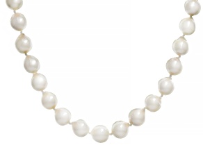 White Cultured Japanese Akoya Pearl 14k Gold Strand Necklace