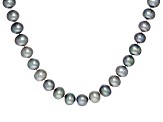 Platinum Cultured Freshwater Pearl 14k Yellow Gold 18" Necklace