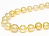 Golden Cultured South Sea Pearl 14k Yellow Gold Strand Necklace
