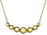 Golden South Sea Mother-of-Pearl 18k Gold Over Sterling Silver Station Necklace