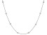 White Cultured Freshwater Pearl Rhodium Over Sterling Silver Station Necklace
