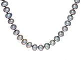 Platinum Cultured Freshwater Pearl 14k Yellow Gold 18" Necklace