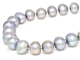 Platinum Cultured Freshwater Pearl 14k Yellow Gold 18" Necklace