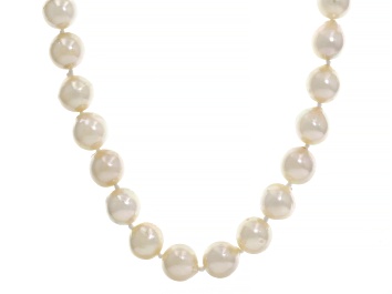 Picture of White Cultured Baroque Japanese Akoya Pearl 14k Yellow Gold Necklace