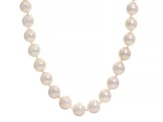 White Cultured Japanese Akoya Pearl 14k Yellow Gold Necklace