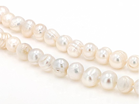 White Cultured Freshwater Pearl Endless Strand 64" Necklace