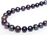 Black Cultured Freshwater Pearl Rhodium Over 14k White Gold 18" Necklace