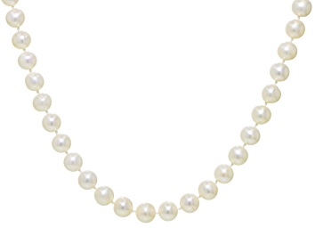 Picture of White Cultured Freshwater Pearl 14k Yellow Gold 18" Necklace