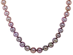 Ombre Cultured Kasumiga Pearl Rhodium Over Sterling Silver 20" Necklace