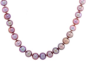 Ombre Cultured Kasumiga Pearl Rhodium Over Sterling Silver 20" Necklace
