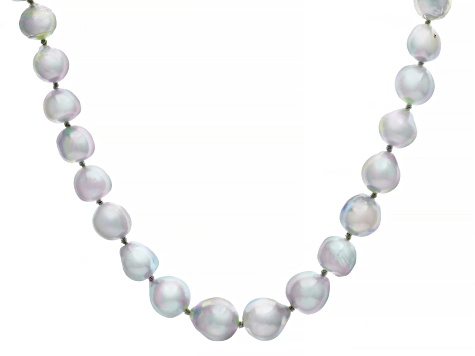 Platinum Cultured Japanese Akoya Pearl Rhodium Over Sterling Silver ...
