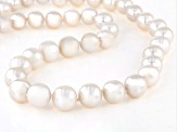 White Cultured Freshwater Pearl Rhodium over Sterling Silver 24" Necklace